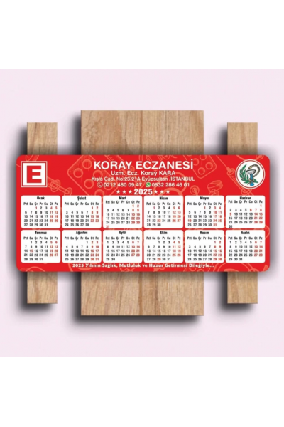 15x7 cm Eczanenize Özel Takvimli Magnet 1000 Adet