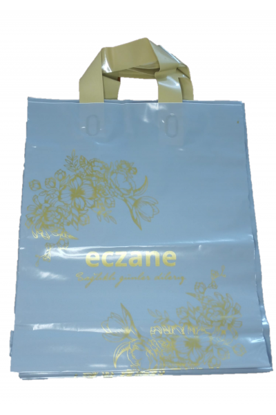 Çanta Tipi Yumuşak Saplı Eczane Poşeti 30 cm x 40 cm 40 Adet