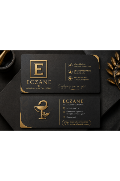 Kalın Gramaj Premium Eczane Kartvizit Kabartmalı Laklı 1000 Adet 700 gr