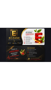 Kalın Gramaj Enerjik Eczane Kartvizit Kabartmalı Laklı 1000 Adet 700 gr