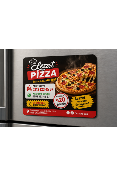 Pizzacı Magneti 1000 Adet