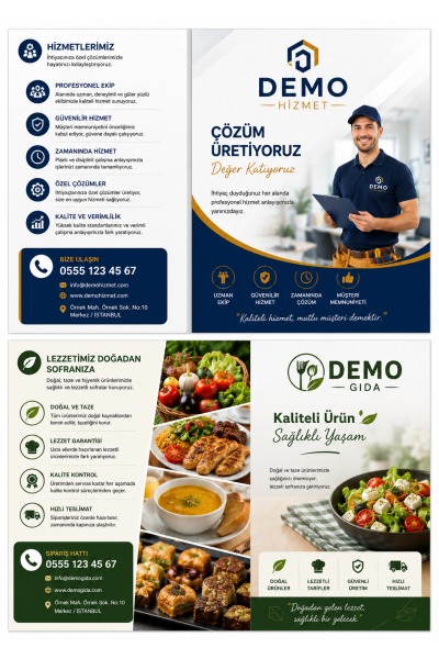 Broşür 115 gr. Kuşe Çift Yön Baskı A5 | Kaliteli Broşür Baskı