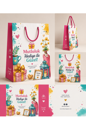Hediyelik Eşya Mağazaları Karton Çanta 17x24x7 cm 500 Adet	