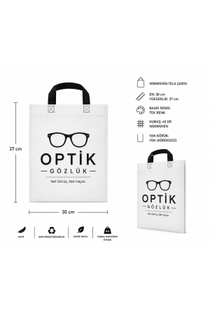 Optik ve Gözlük Mağazası Bez Çanta 30x37 cm Saplı 3300 Adet Optik ve Gözlük Mağazası Bez Çanta 30x37 cm Saplı 3300 Adet