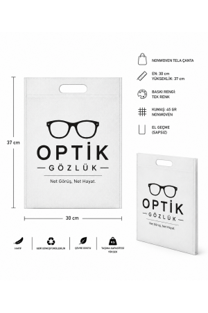 Optik ve Gözlük Mağazası Bez Çanta 30x37 cm 3300 Adet Optik ve Gözlük Mağazası Bez Çanta 30x37 cm 3300 Adet