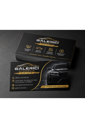 Galerici Otomotiv Alım Satım Kartviziti 1000 Adet 82 mm x 52 mm Galerici Otomotiv Alım Satım Kartviziti 1000 Adet 82 mm x 52 mm