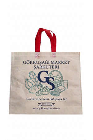 Market Şarküteri Bez Çanta 40x33 cm 7 cm Körüklü  2500 Adet