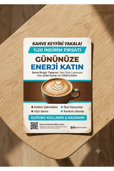 Broşür 115 gr Kuşe Çift Yön Baskı A7 | Renkli A7 Broşür Baskı