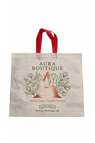 Giyim Mağazası ve Butik için Bez Çanta 40x33 cm 7 cm Körüklü  2500 Adet