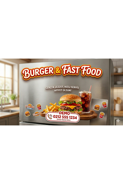 Burger & Fast Food Magneti 1000 Adet