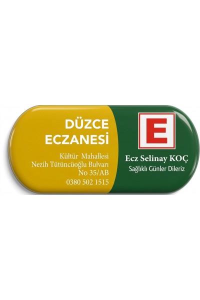 Eczane Magneti İlaç Kapsülü Sarı Yeşil 1000 Adet