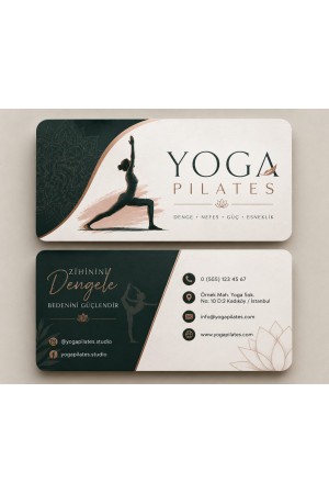 Yoga - Pilates Kartviziti 1000 Adet Yoga - Pilates Kartviziti 1000 Adet