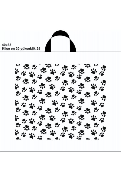 Pati Desenli Nonwoven Veteriner Bez Çanta 40x33x7 cm 2500 Adet