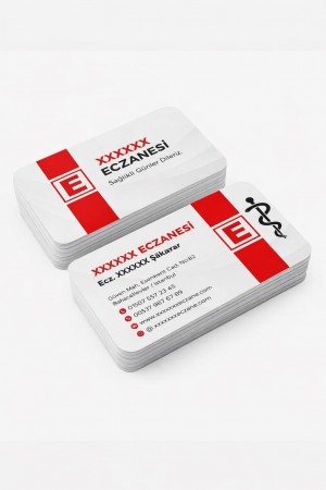 Kalın Gramajlı Eczane Kartvizit No:89 1000 Adet