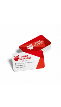 Oval Kabartmalı Kalın Eczane Kartvizit No:1 1000 Adet