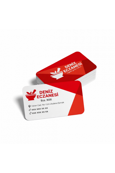 Oval Kabartmalı Eczane Kartvizit No:1 1000 Adet