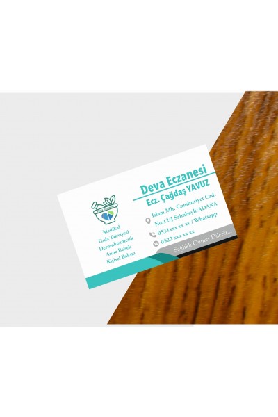 Oval Kabartmalı Eczane Kartvizit No:1 1000 Adet